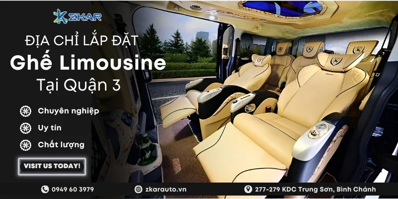 Độ ghế Limousine cho ô tô tại Quận 3 | Giá tốt - Thi công nhanh