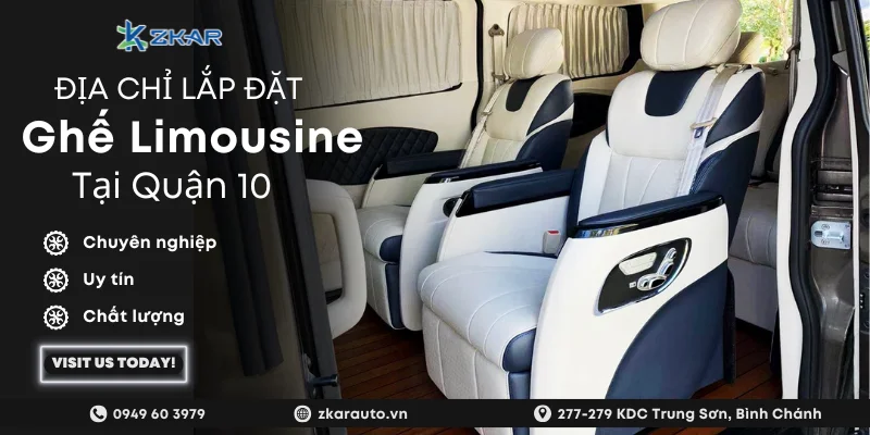 Độ ghế Limousine cho ô tô tại Quận 10 | Giá tốt - Thi công nhanh