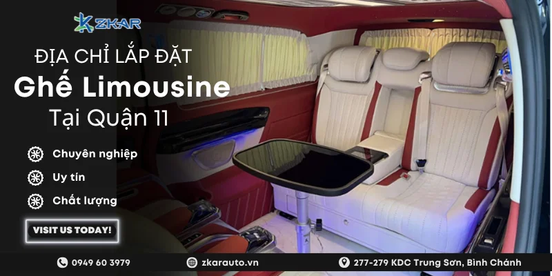 Độ ghế Limousine cho ô tô tại Quận 11 | Giá tốt - Thi công nhanh