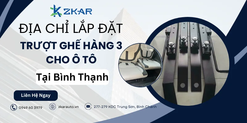 Trung Tâm lắp đặt trượt ghế hàng 3 cho xe hơi tại quận Bình Thạnh