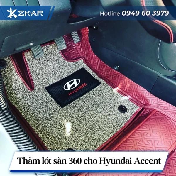 Thảm lót sàn 360 cho Hyundai Accent