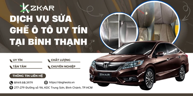 Sửa ghế ô tô chuyên nghiệp tại quận Bình Thạnh